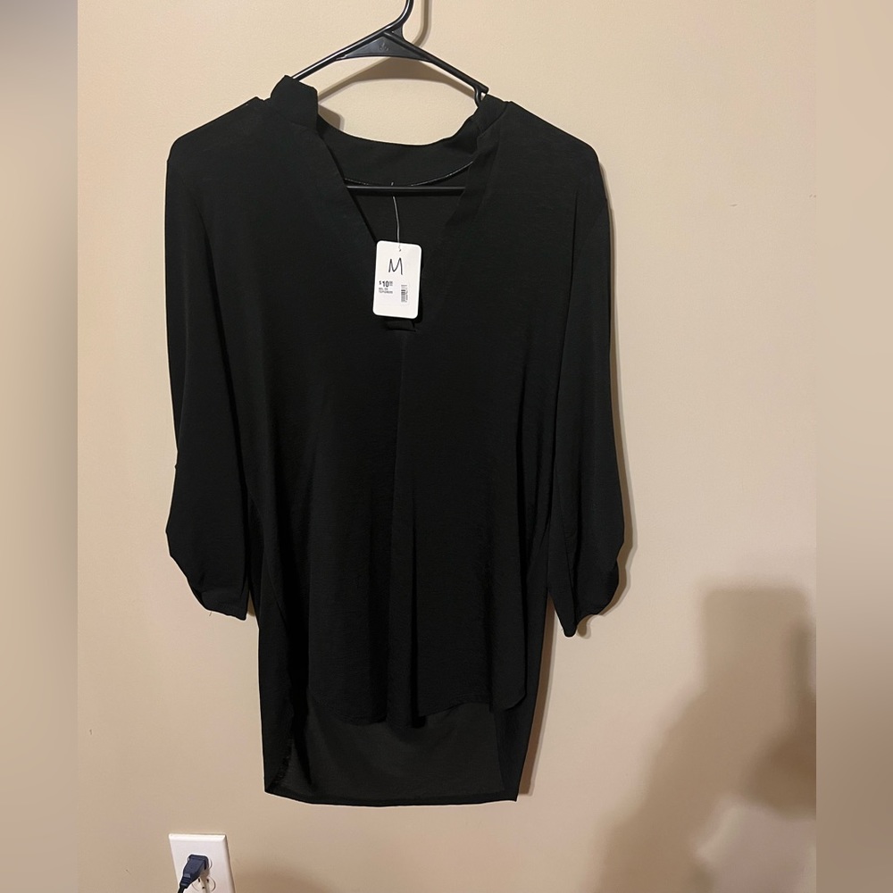 Black silky dress shirt material